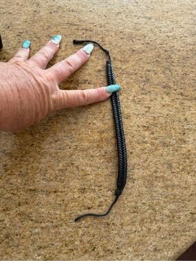 Black Braided Leather Bracelet